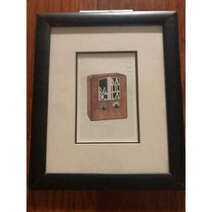 Retro Communication by an Unknown Artist Radio Marelli 1999 Print Framed in 11.7